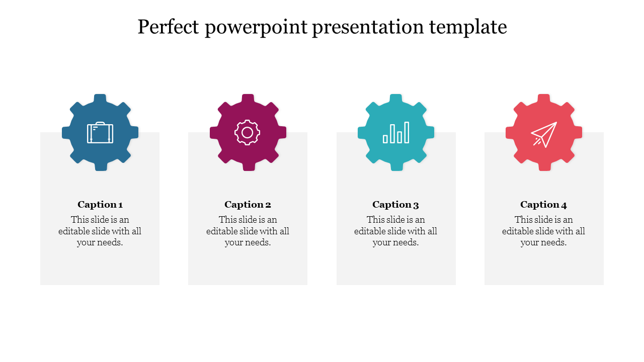 Perfect PowerPoint Presentation Template With Gear Design